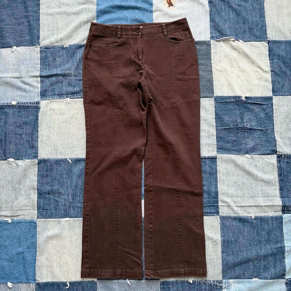 Liz Claiborne Pants - brown straight leg liz claiborne audra middle seam detail pants size 8